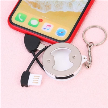 Portable Bottle Opener 3 in 1 Charging Cable for Apple and Type-C