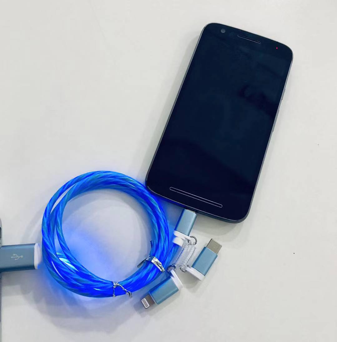 Plastic 3 in 1 LED Light USB Charging Cable