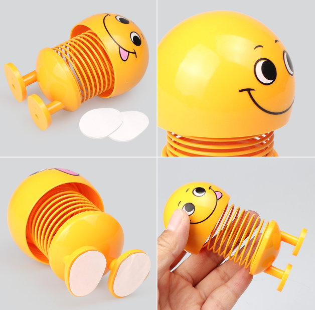 Plastic Smiling Face Spring Doll 