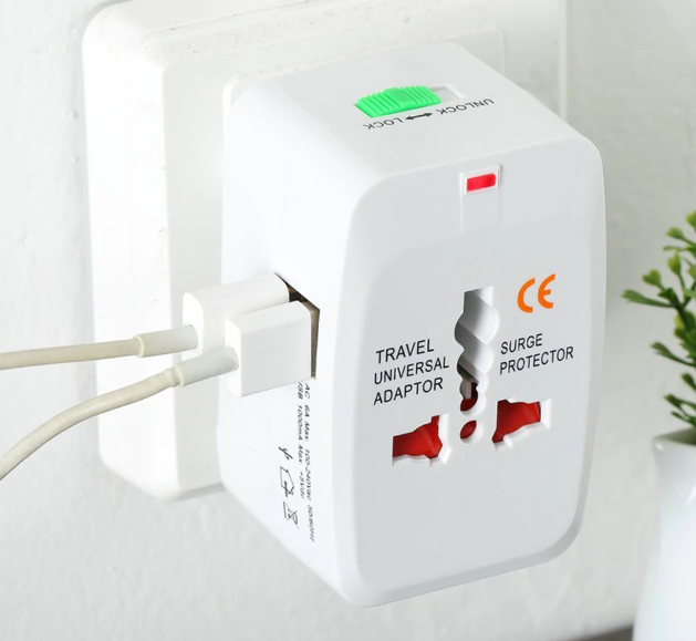 All in One Universal Travel Adapter 2 USB Port 