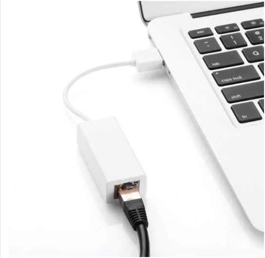 Plastic Ethernet LAN Adapter for Macbook 