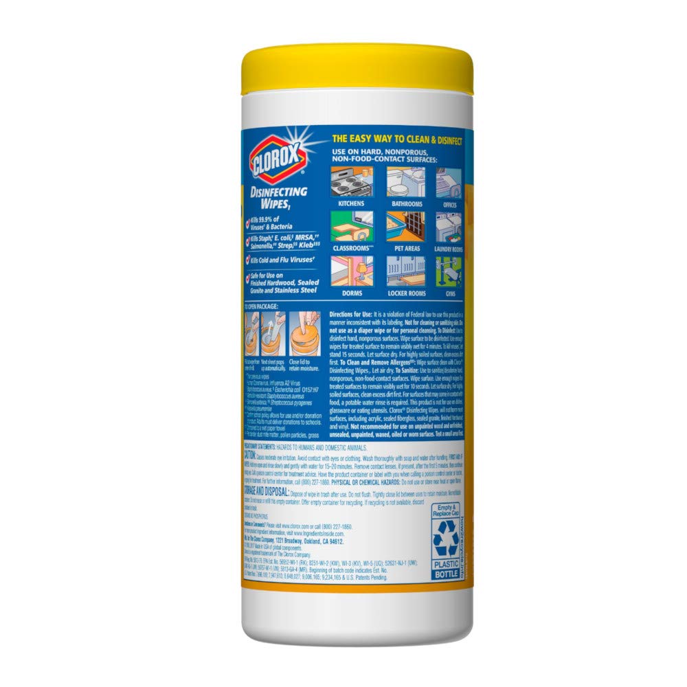 Clorox Disinfecting Wipes Canister Citrus Blend 35 Units