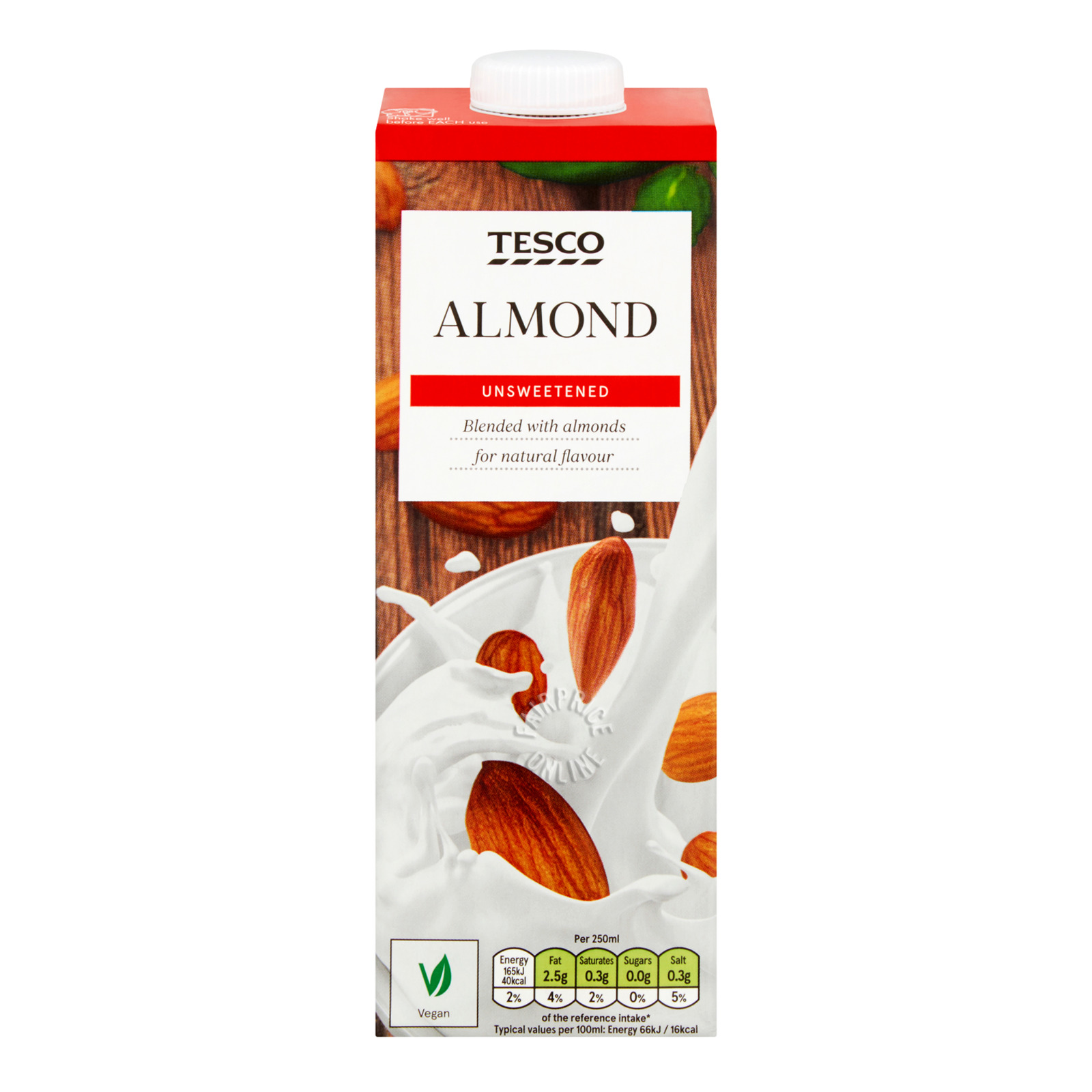 Tesco Almond Drink Unsweetened 1 Litre