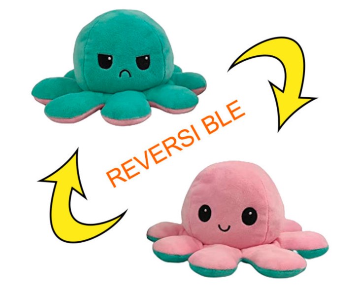 Cotton Reversible Octopus Plushie