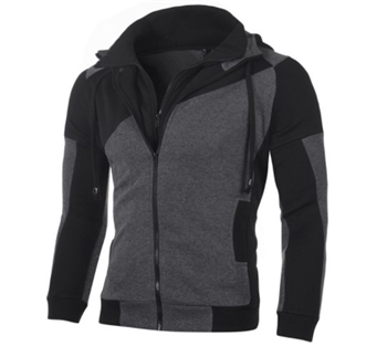 Cotton Double-Layer Zipper Cardigan for Mens