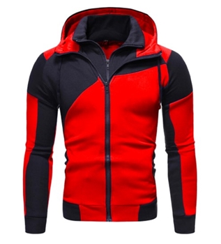 Cotton Double-Layer Zipper Cardigan for Mens