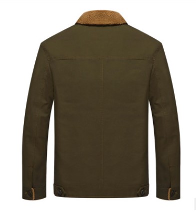 Cotton Plus Velvet Thick Military Uniform Jacket for Mens