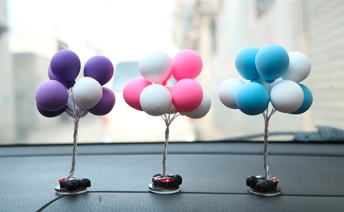 Creative Soft Clay Confession Balloon for Car Accessories