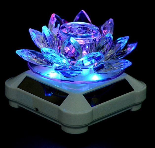 360 Degree Rotating Colorful Led Solar Power Display Stand