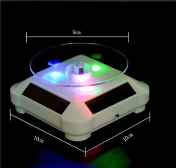 360 Degree Rotating Colorful Led Solar Power Display Stand