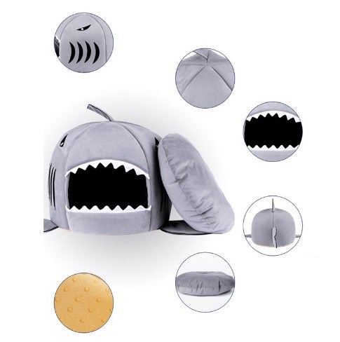 Shark Shape Bed for Pets - Medium Size