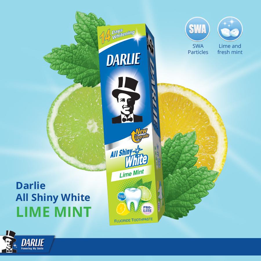 Darlie - Pro Lite All Shiny White Lime Mint Fluoride Toothpaste 2 x 140g