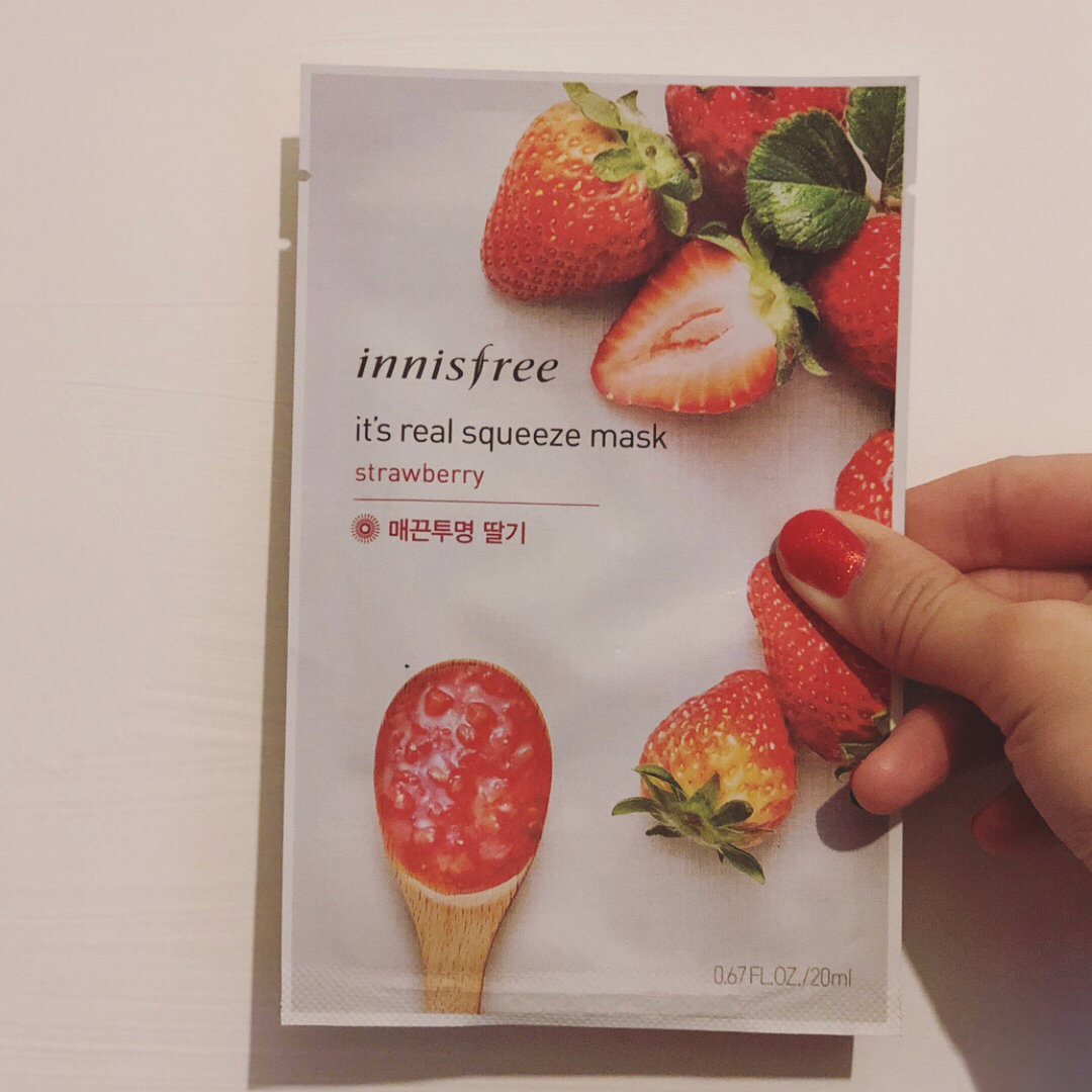 Innisfree Its Real Strawberry Mask 5 Pcs