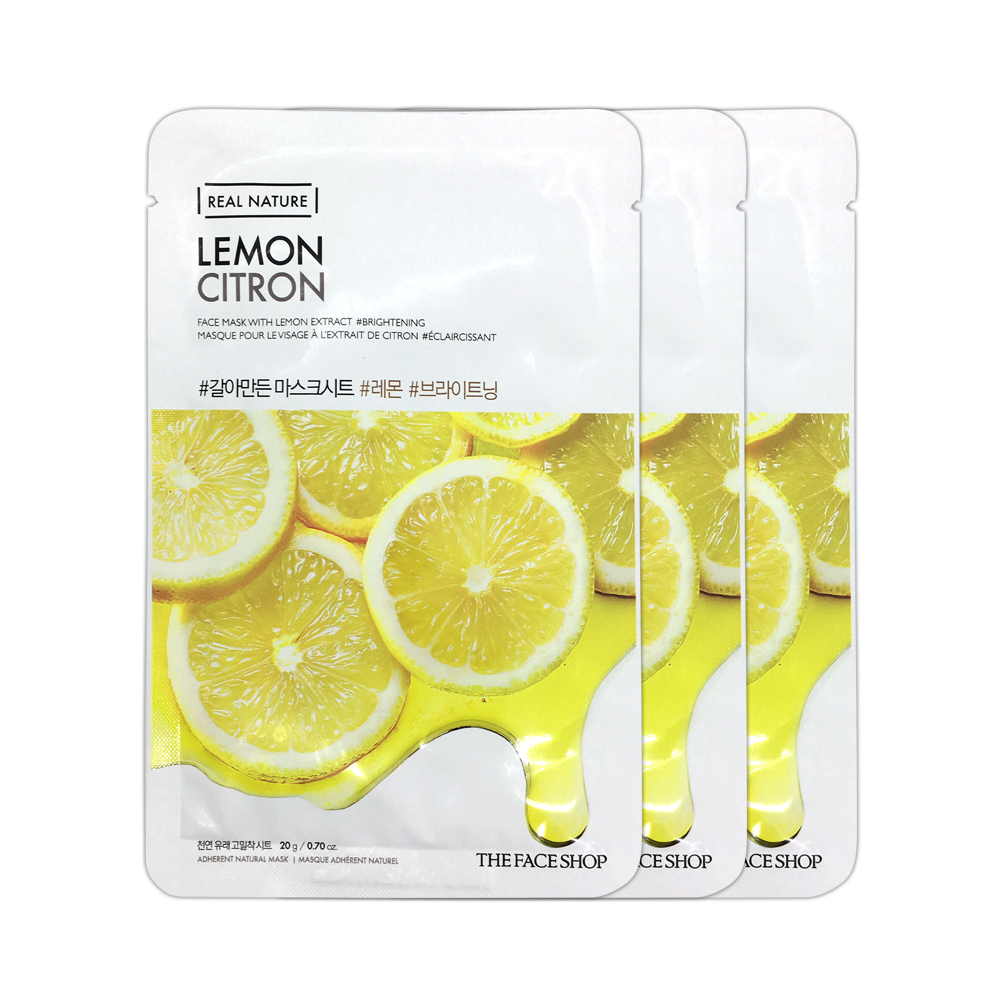 The Face Shop - Real Nature Lemon Face Mask 04 Sheets