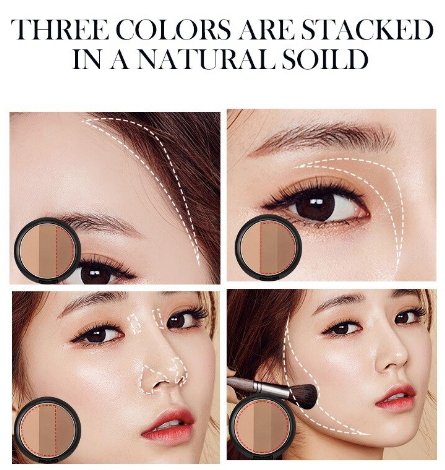 Tricolor Face Bronzer for Women
