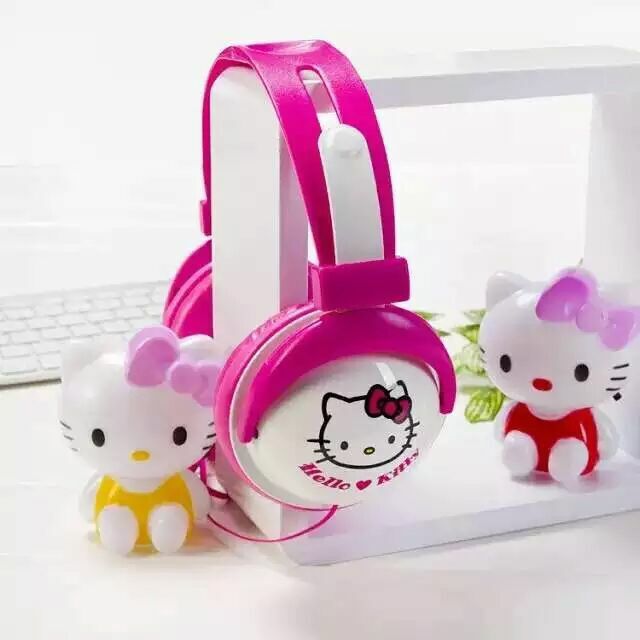 AY4 Cute Hello Kitty Headphone