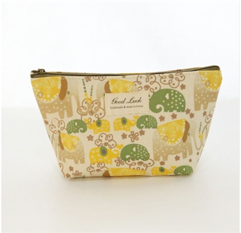 Polyester Elephant Printed Cosmetics Bag for Women