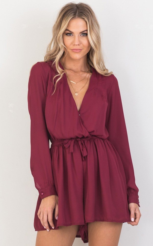 Chiffon Deep V Neck Loose Fit Romper Women Dress