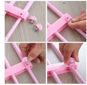 50-80cm Plastic Stretching Wardrobe Layered Compartment Shelves