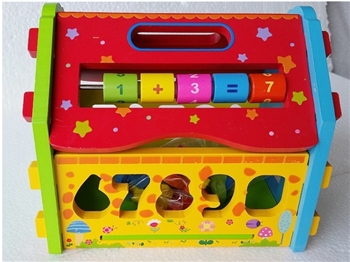 Wooden House Making Puzzle Toy for Kids