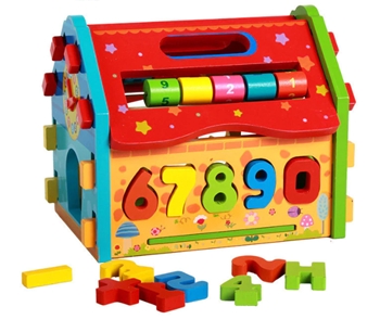 Wooden House Making Puzzle Toy for Kids