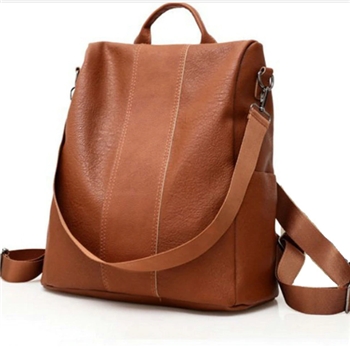 PU Soft Leather Multi-Purpose Backpacks for Women