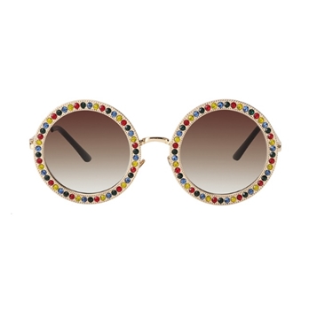 Alloy Poly-carbonate Round Sunglasses for Women