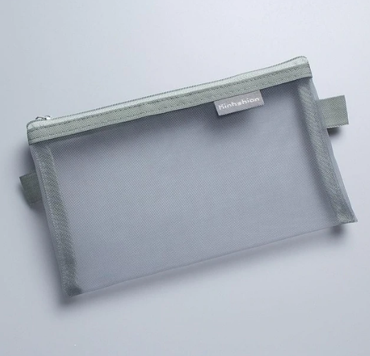 Simple Transparent Nylon Large Pencil Case