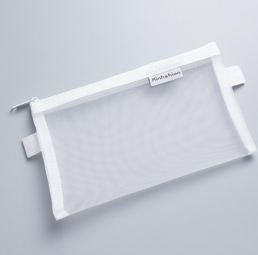 Simple Transparent Nylon Large Pencil Case