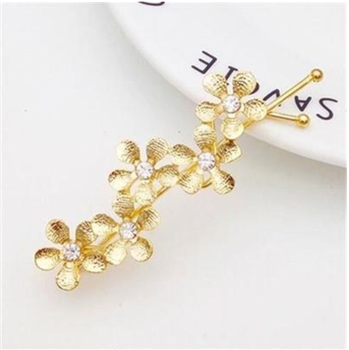 Multi-color Alloy Rhinestone 5 Flower Hair Clip for Women
