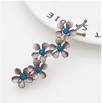 Multi-color Alloy Rhinestone 5 Flower Hair Clip for Women