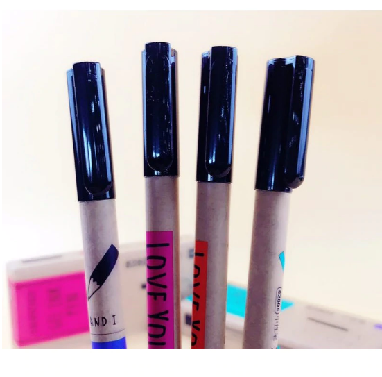 24 Pens per Box Plastic Black Ink Gel Pen