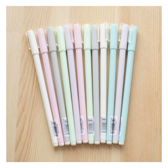 12 Piece per Box Creative Student Plastic Black Ink Gel Pen