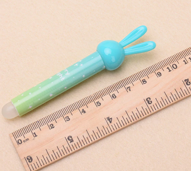 10 Piece per Box Rubber Bunny Style Pencil Eraser