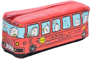 Creative Canvas School Bus Style Pencil Case