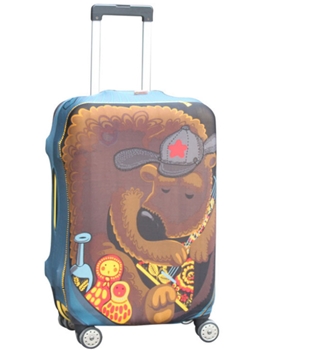 Teddy Printed Medium Size Polyester Trolley Travel Case