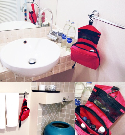 Multicolored Nylon Cosmetic Storage Bag