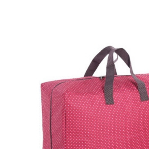 Creative and Stylish Red Nylon Small Size Polka Travel Bag for Men