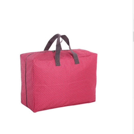 Creative and Stylish Red Nylon Small Size Polka Travel Bag for Men