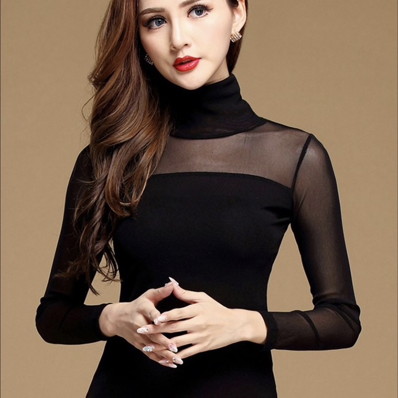 Polyester Turtle High Neck Casual Women Top