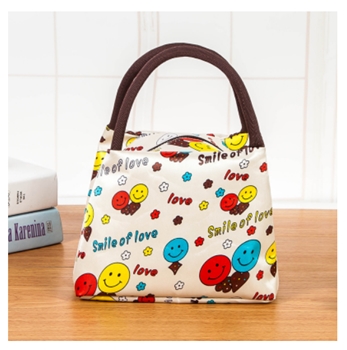 Small ABS Waterproof Smile of Love Lunch Box Bags for Women
