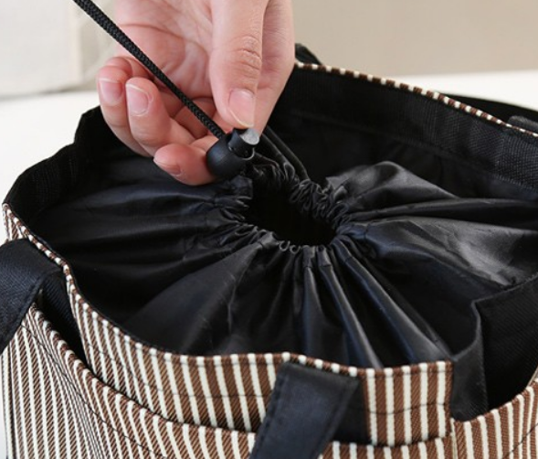 Multi-Color Cloth Thick Stripes Waterproof Lunch Bag for Women