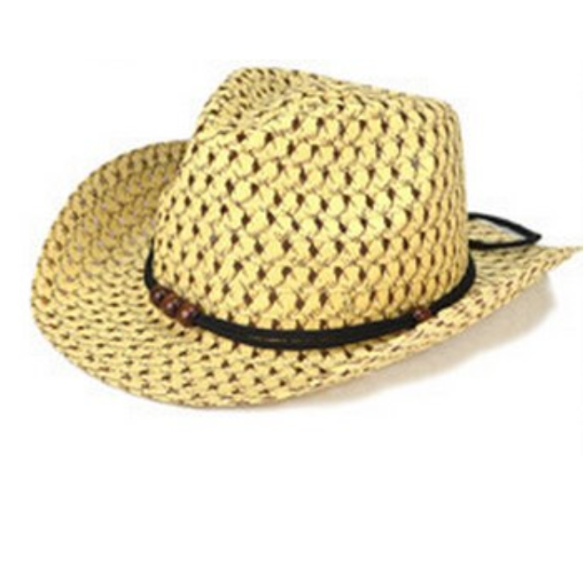 Straw Beads Decoration Summer Hat for Women