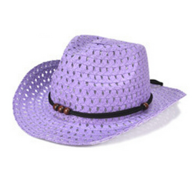 Straw Beads Decoration Summer Hat for Women