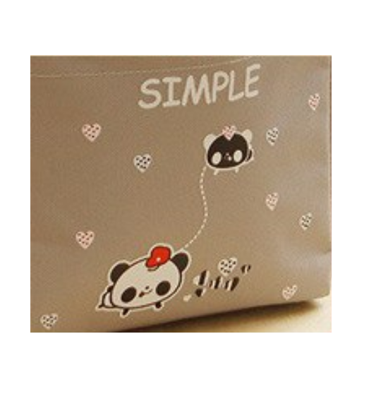 Grey Canvas Lunch Bag for Girls