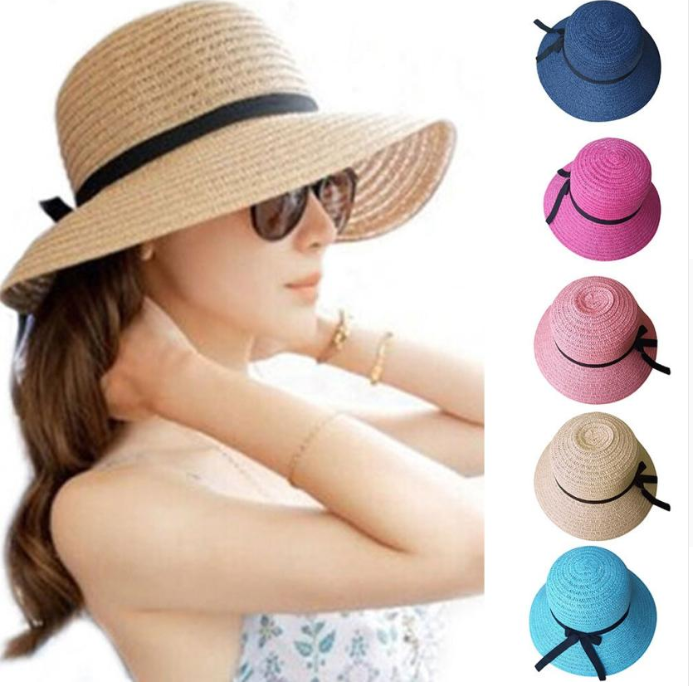 Straw Bow Pattern Sun Protection Hat 