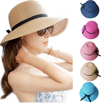 Straw Bow Pattern Sun Protection Hat 