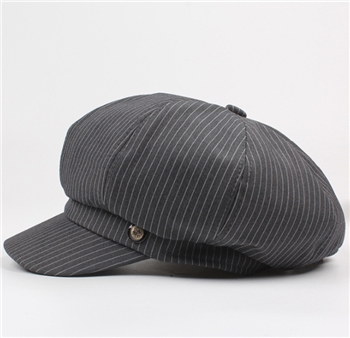 Cotton British Style Striped Hat for Women