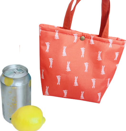 Fashionable and Stylish Red Polyester Rabbit Picnic Waterproof Lunch Bag for Women