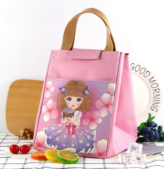 Unisex New Design Pink Canvas Doll Waterproof Travel Lunch Bag